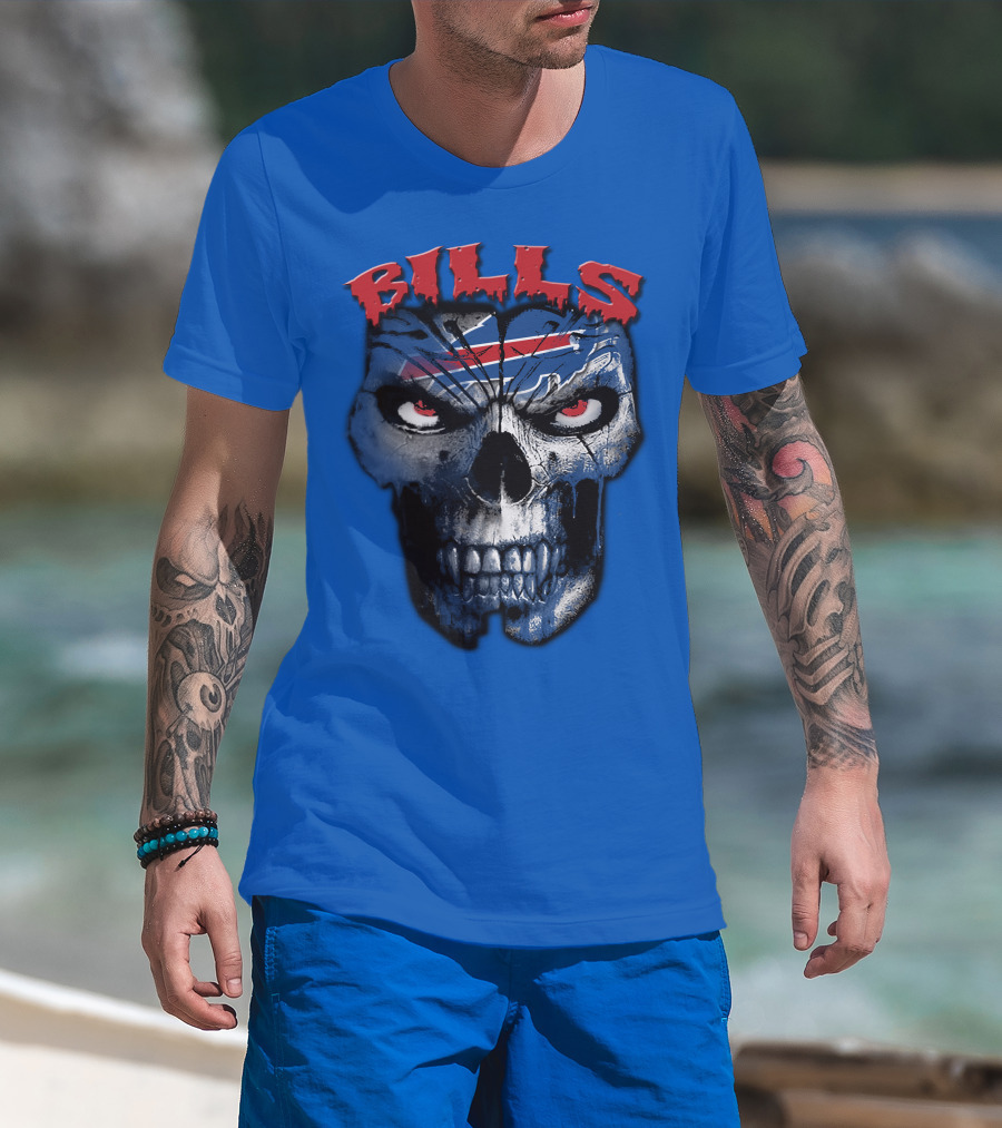 Buffalo Bills Skull Logo T-Shirt