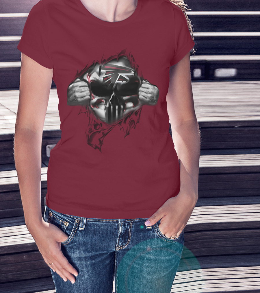Atlanta Falcons 61 Skull Logo Football Fan T-Shirt