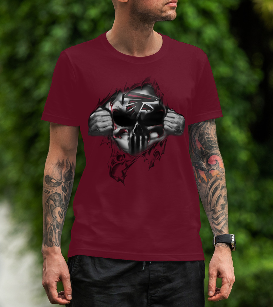 Atlanta Falcons 61 Skull Logo Football Fan T-Shirt