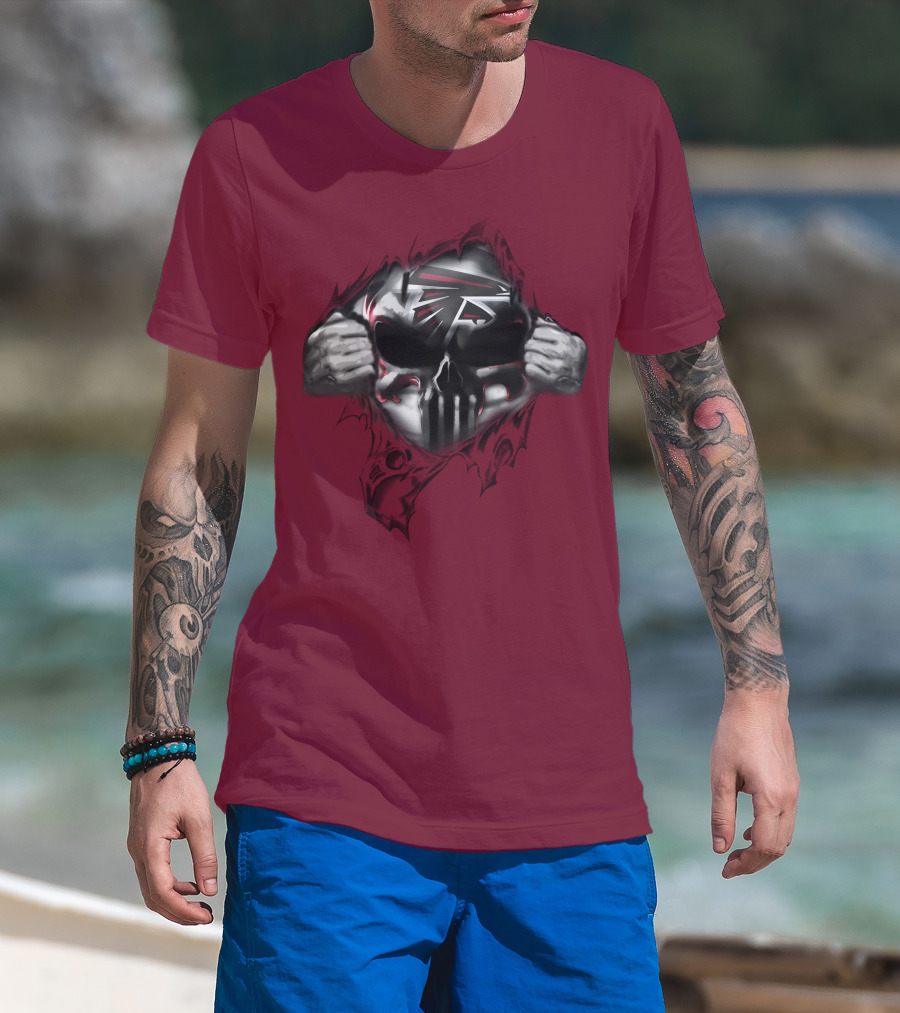 Atlanta Falcons 61 Skull Logo Football Fan T-Shirt