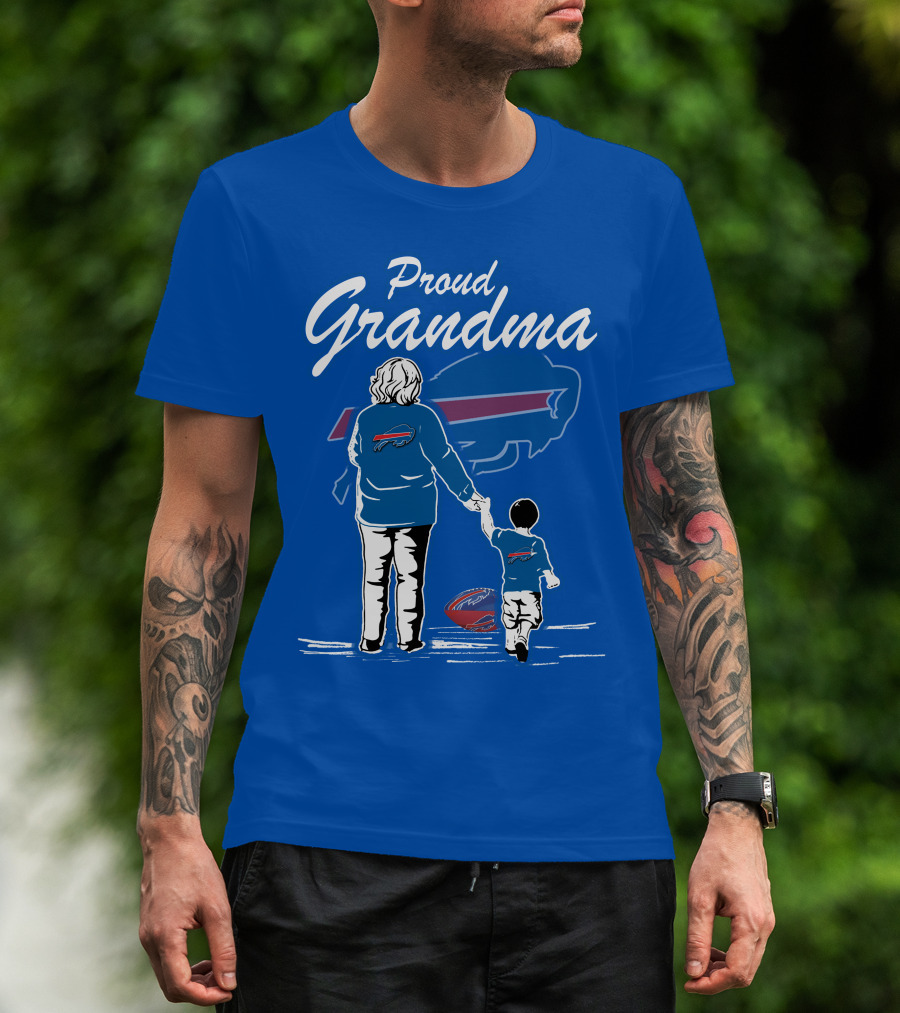 Proud Grandma Buffalo Bills Family Fan Love Football Generations T-Shirt