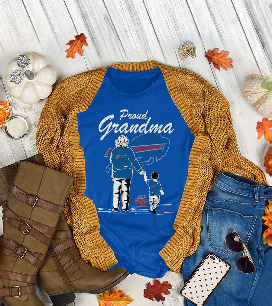 Proud Grandma Buffalo Bills Family Fan Love Football Generations T-Shirt