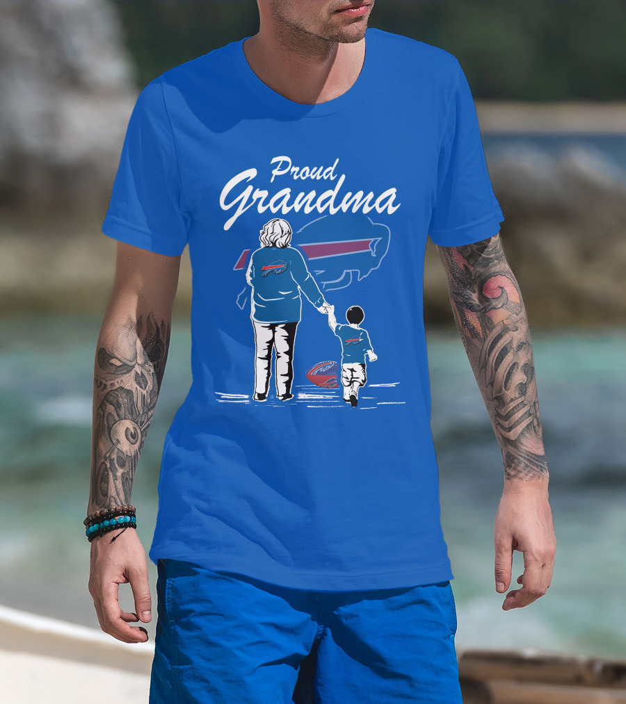 Proud Grandma Buffalo Bills Family Fan Love Football Generations T-Shirt
