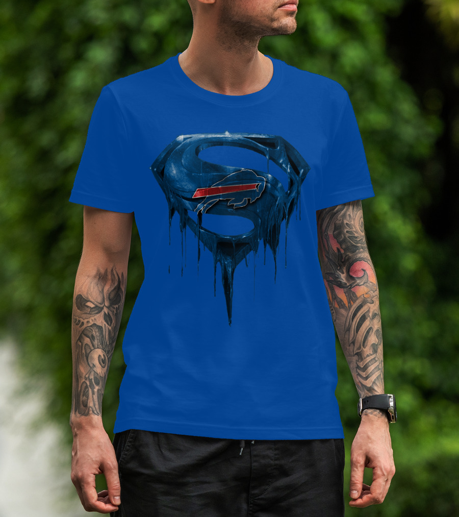 Superman Buffalo Bills Logo Fusion T-Shirt