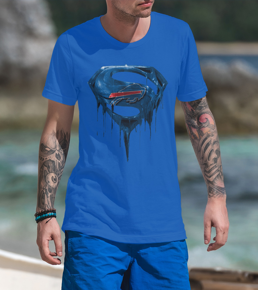 Superman Buffalo Bills Logo Fusion T-Shirt