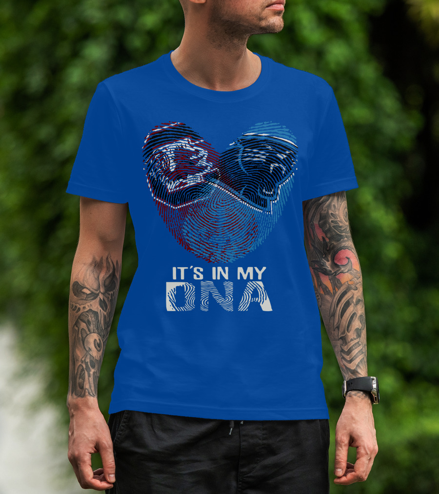 Carolina Panthers It's In My Dna Fingerprint Print T-Shirt