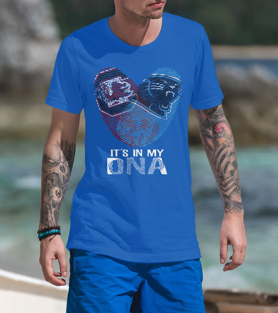 Carolina Panthers It's In My Dna Fingerprint Print T-Shirt