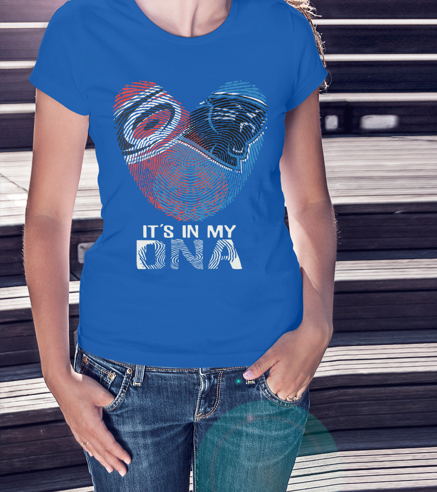 Carolina Panthers 15 It's In My Dna Fingerprint Heart T-Shirt