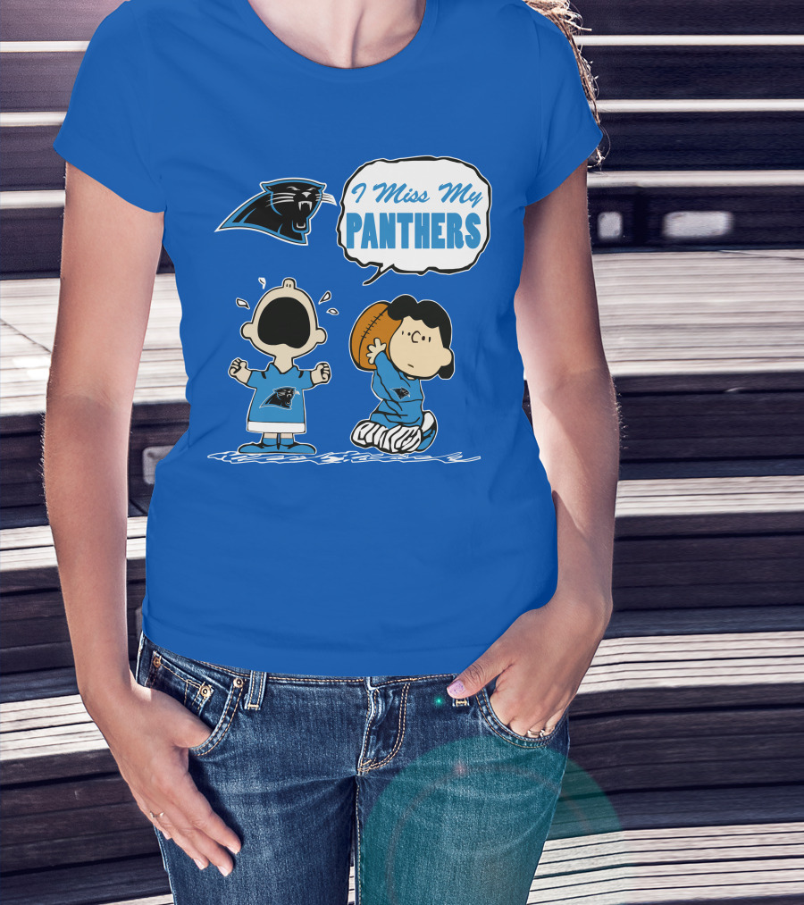 Carolina Panthers I Miss My Panthers Peanuts Football Fan T-Shirt