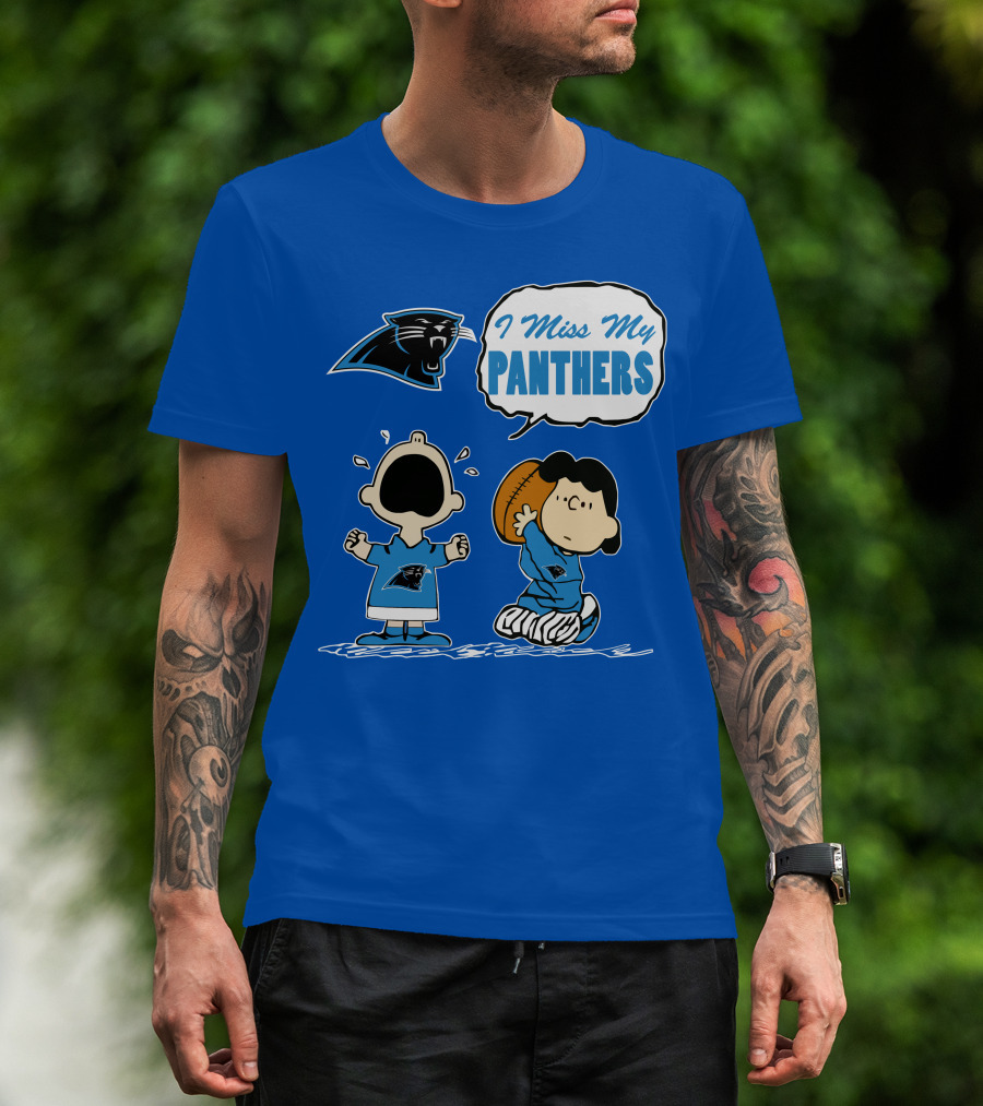 Carolina Panthers I Miss My Panthers Peanuts Football Fan T-Shirt