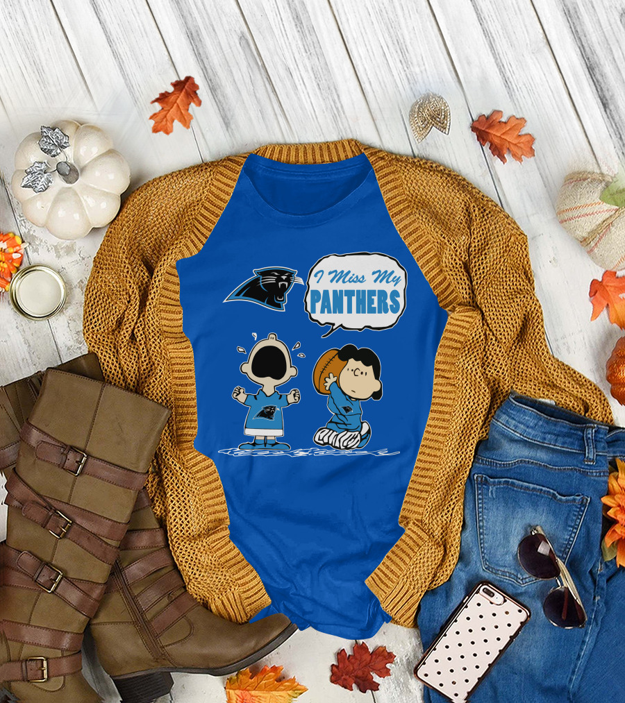 Carolina Panthers I Miss My Panthers Peanuts Football Fan T-Shirt