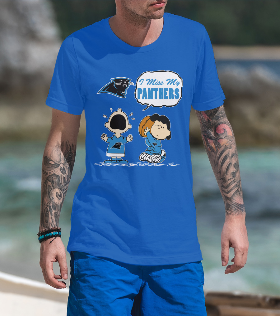 Carolina Panthers I Miss My Panthers Peanuts Football Fan T-Shirt