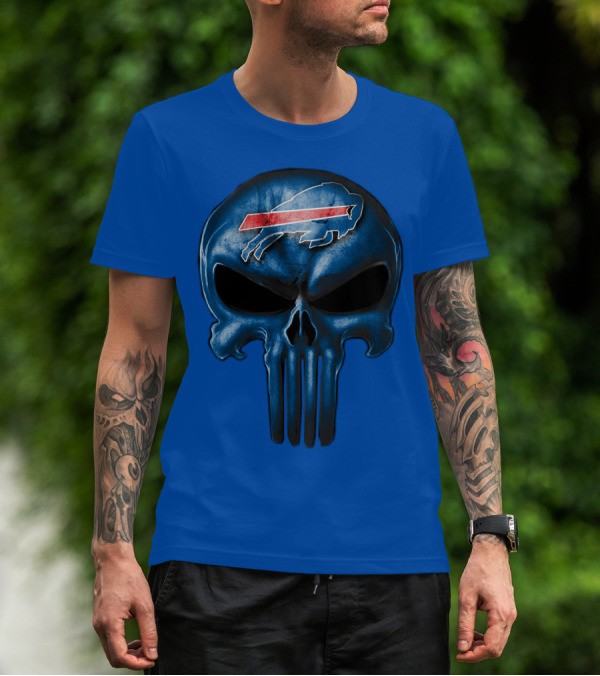 Buffalo Bills Skull Punisher T-Shirt