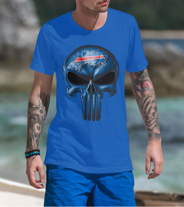 Buffalo Bills Skull Punisher T-Shirt
