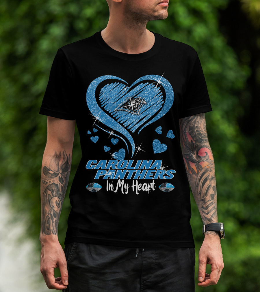 Carolina Panthers Heart Logo In My Heart T-Shirt