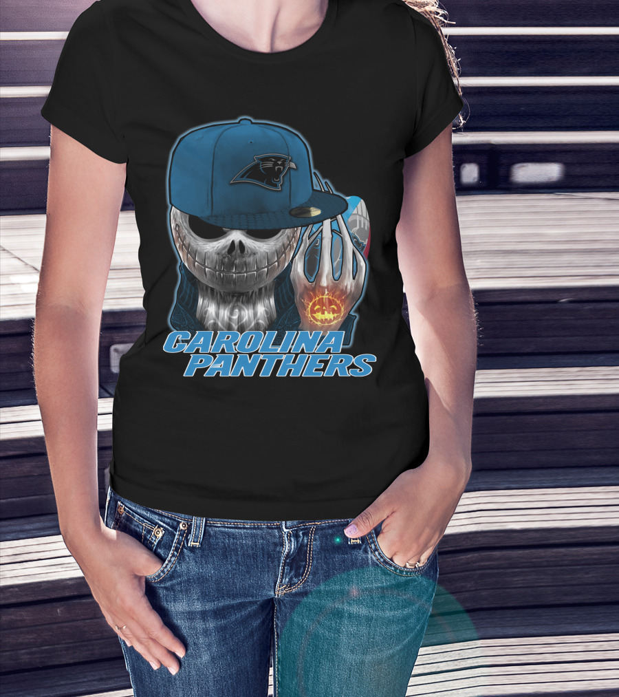Carolina Panthers Jackskull Halloween Pumpkin T-Shirt