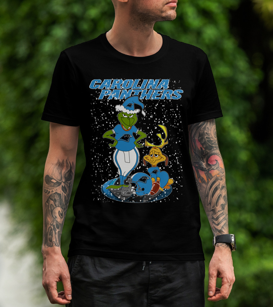 Grinchxmas Carolina Panthers Football Holiday Special T-Shirt