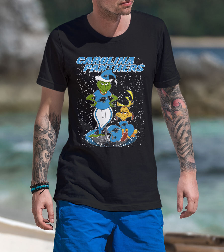 Grinchxmas Carolina Panthers Football Holiday Special T-Shirt
