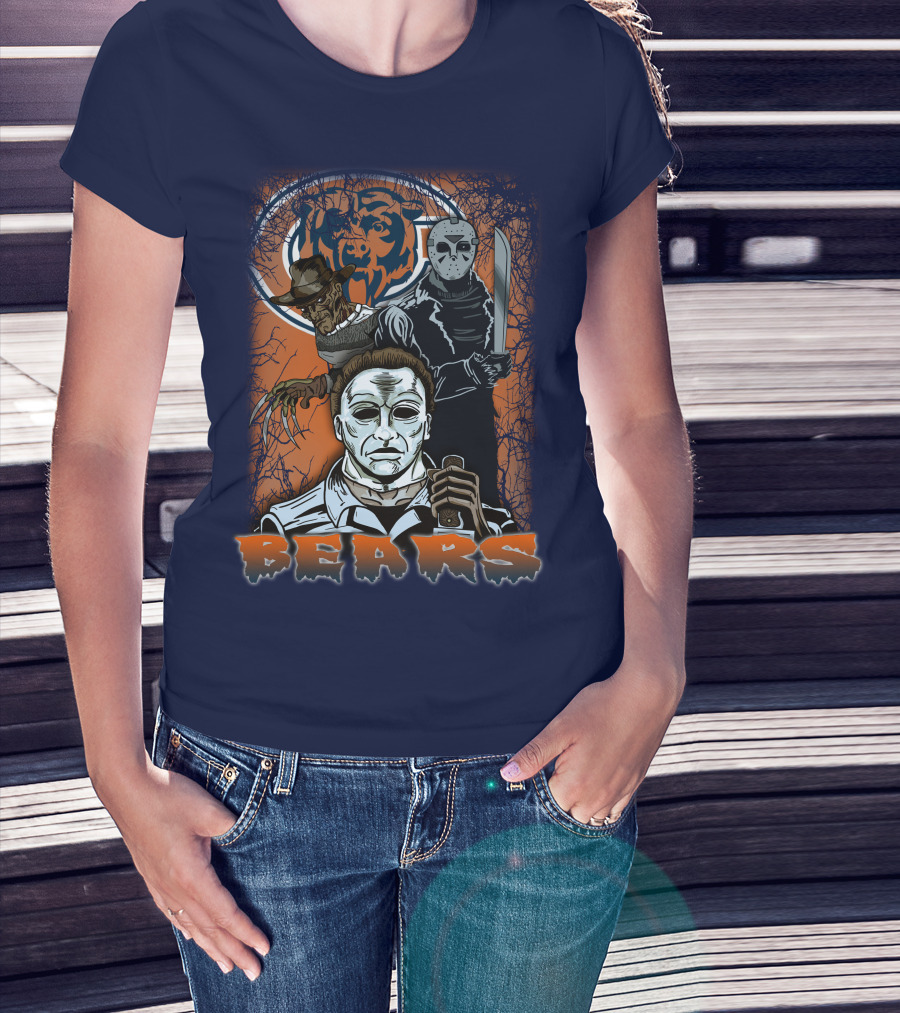 Chicago Bears Horror Icons Bear T-Shirt