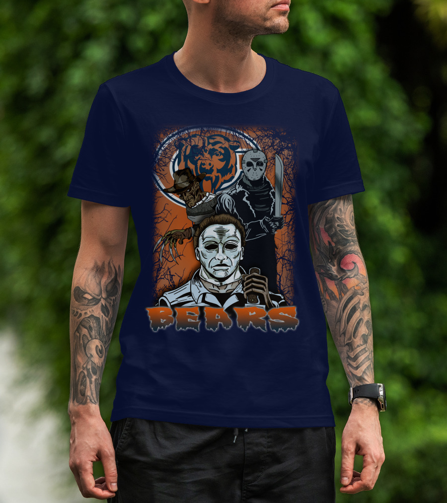 Chicago Bears Horror Icons Bear T-Shirt
