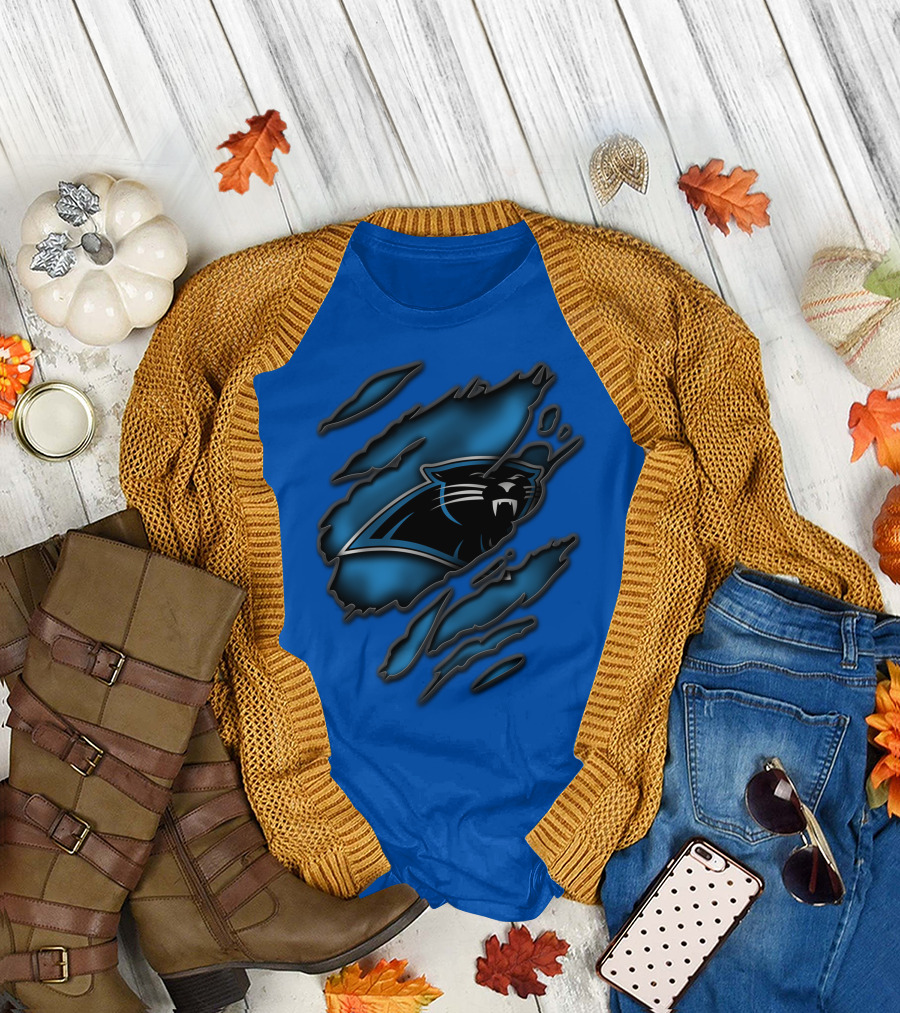 Torn Carolina Panthers Claw Mark T-Shirt