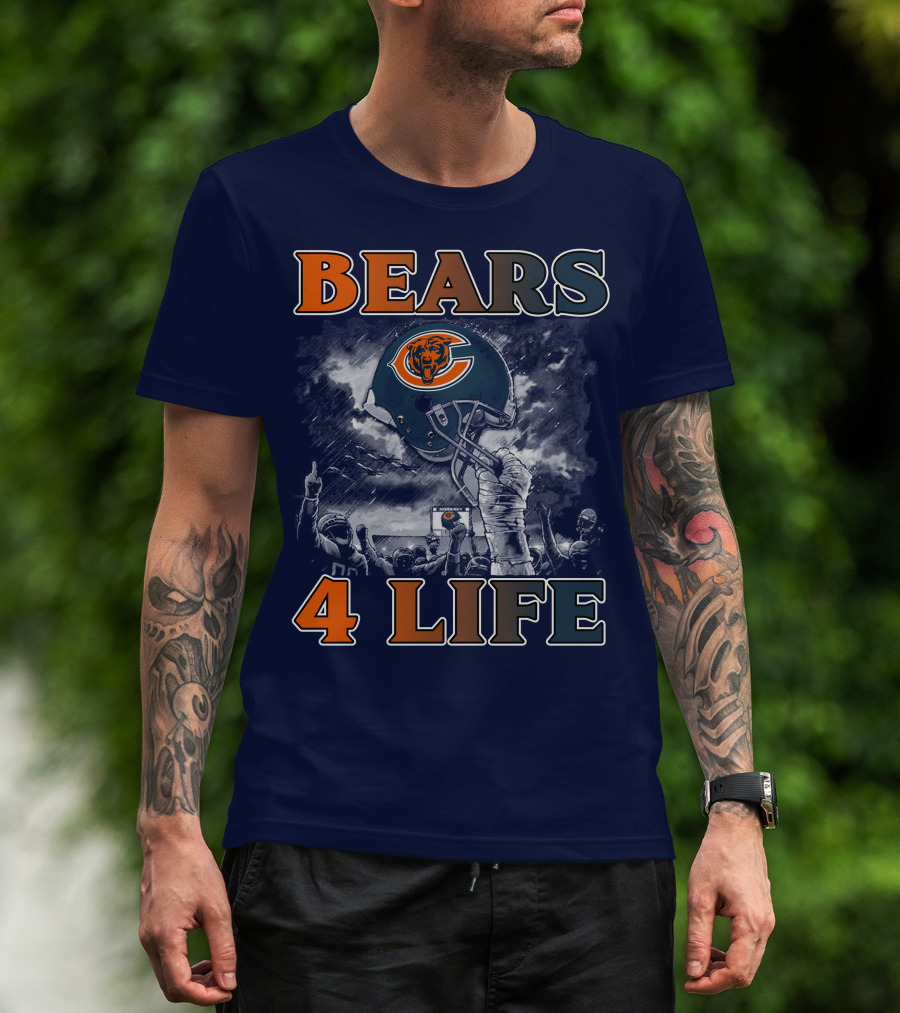 Bears 4 Life Chicago Bears Helmet Celebration T-Shirt