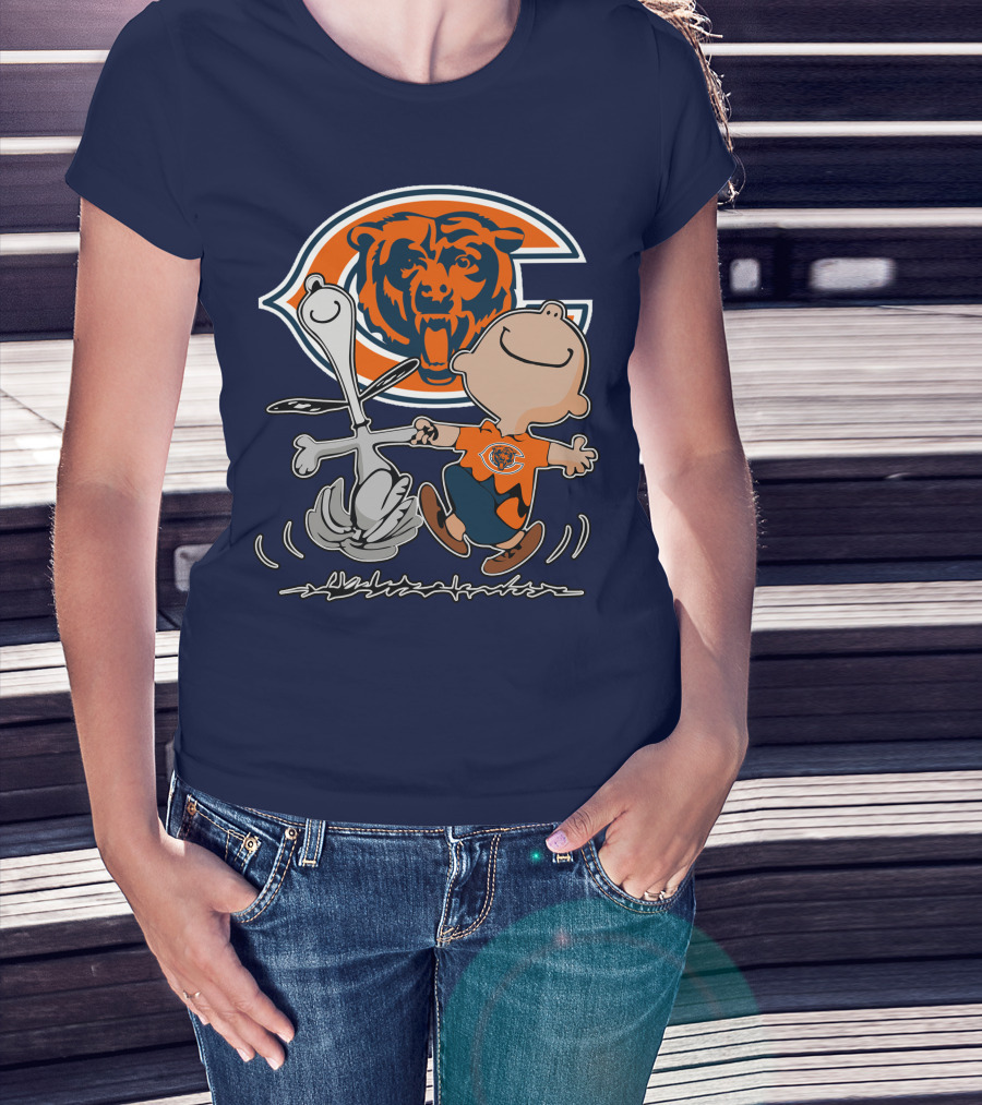 Chicago Bears Peanuts Character Celebration T-Shirt