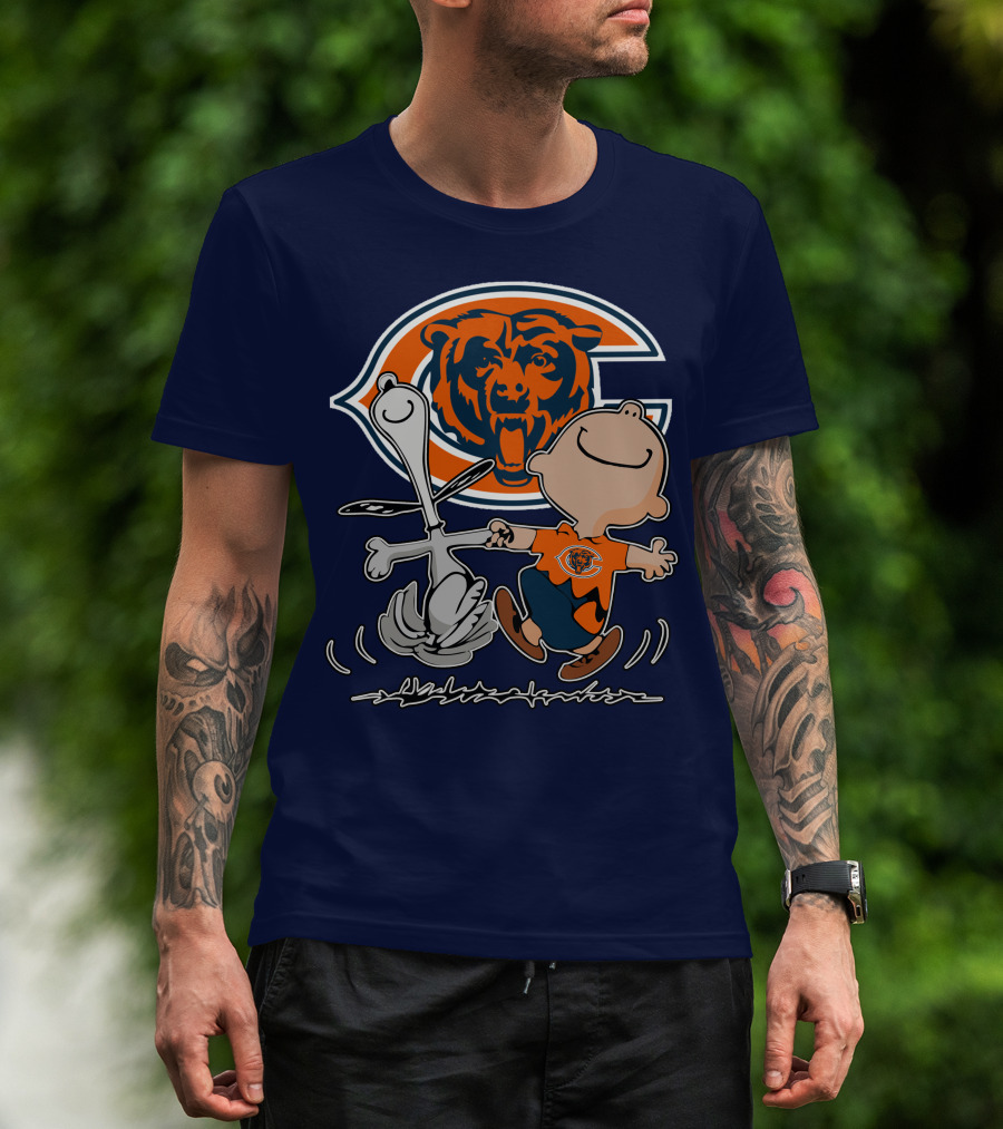 Chicago Bears Peanuts Character Celebration T-Shirt
