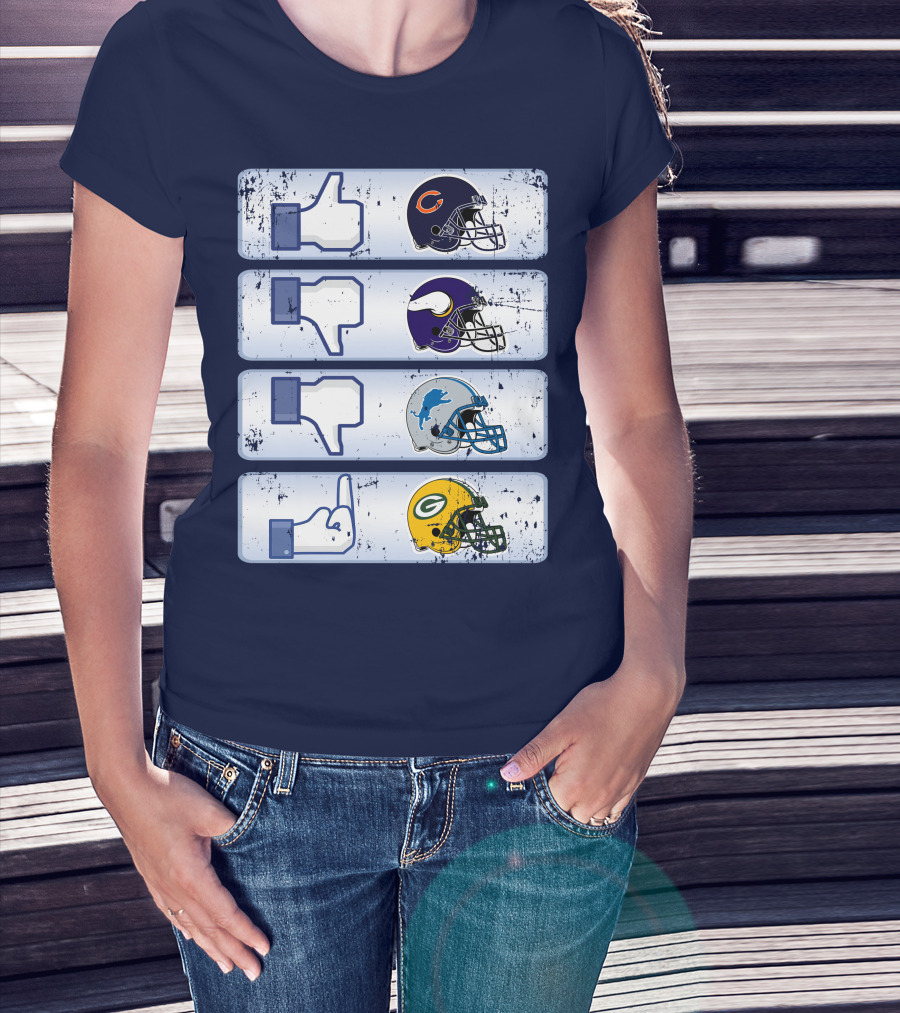 Chicago Bears Thumbs Up Rivalry Vikings Lions Packers T-Shirt
