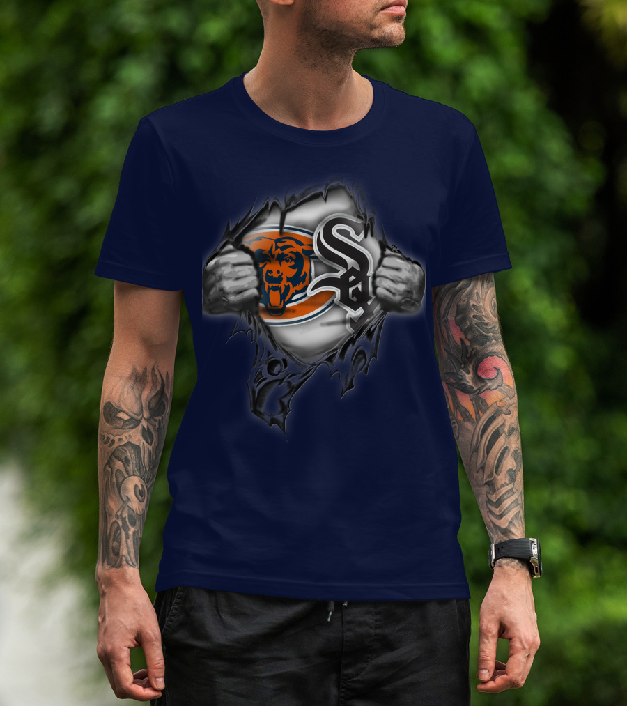Chicago Bears White Sox Fan Crossover 63 T-Shirt