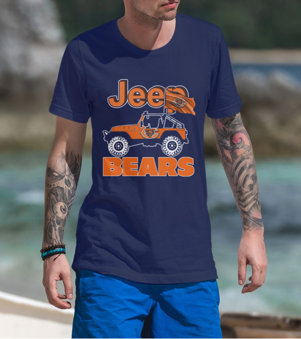 Jeep Chicago Bears Off-Road Enthusiast Fan Gear T-Shirt