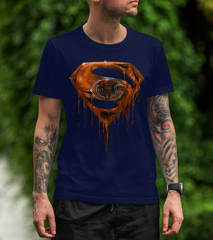 Superman Chicago Bears Logo Combination T-Shirt