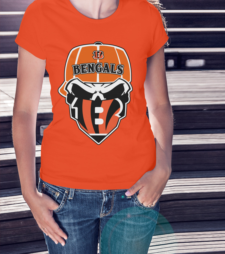 Cincinnati Bengals 37 Nfl Skull Cap T-Shirt