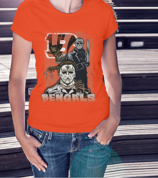 Cincinnati Bengals Horror Icons T-Shirt