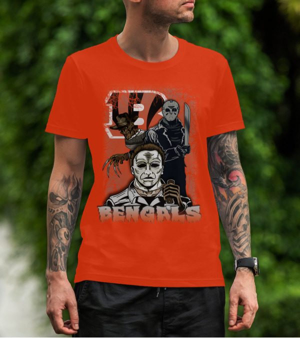 Cincinnati Bengals Horror Icons T-Shirt