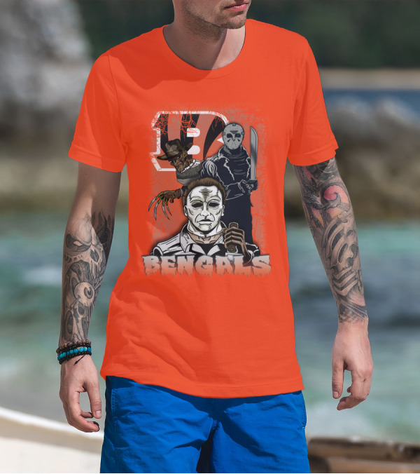 Cincinnati Bengals Horror Icons T-Shirt