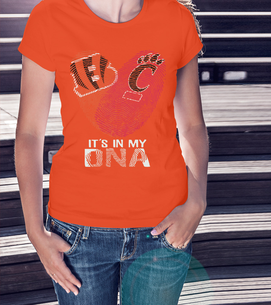 Cincinnati Bengals It's In My Dna Football Fan Heart T-Shirt