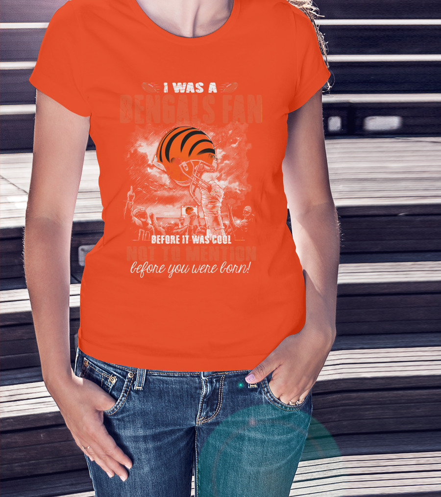 Cincinnati Bengals Fan Before It Was Cool Helmet T-Shirt