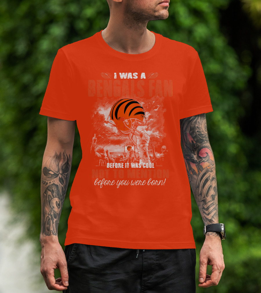 Cincinnati Bengals Fan Before It Was Cool Helmet T-Shirt