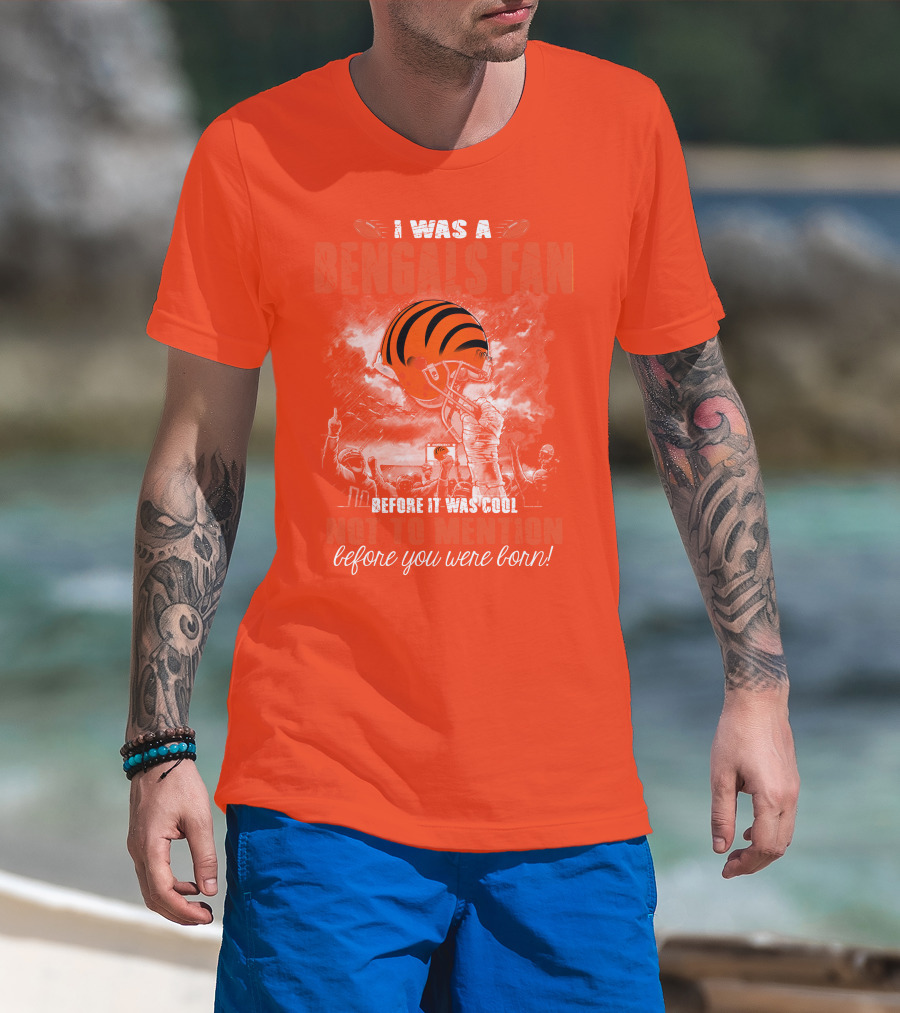 Cincinnati Bengals Fan Before It Was Cool Helmet T-Shirt