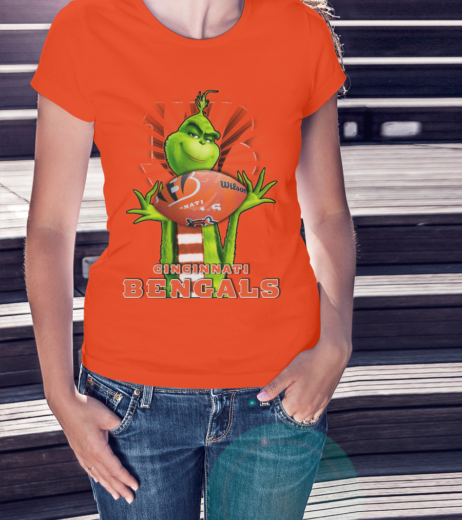Grinch Cincinnati Bengals Football Nfl Wilson Ball T-Shirt