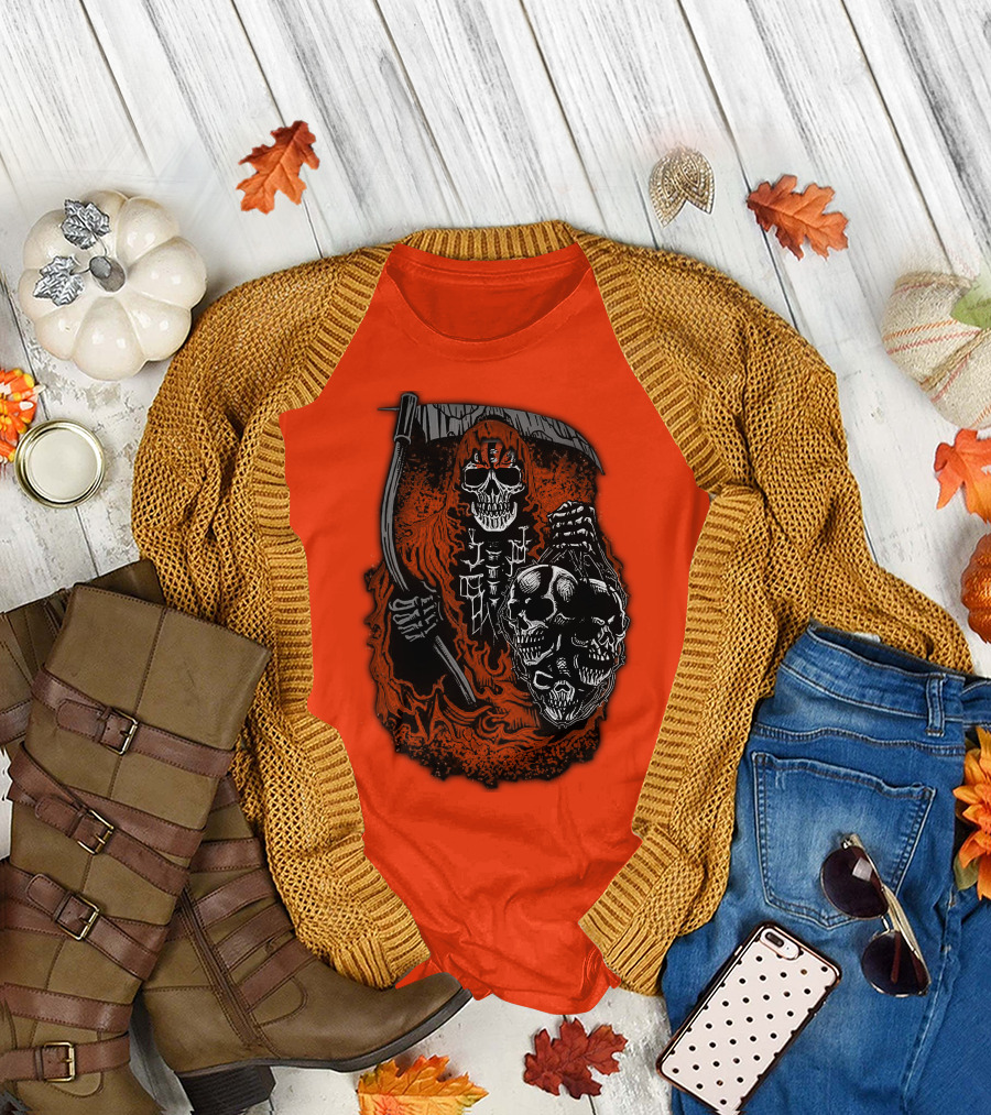 Cincinnati Bengals Reaper Skull T-Shirt