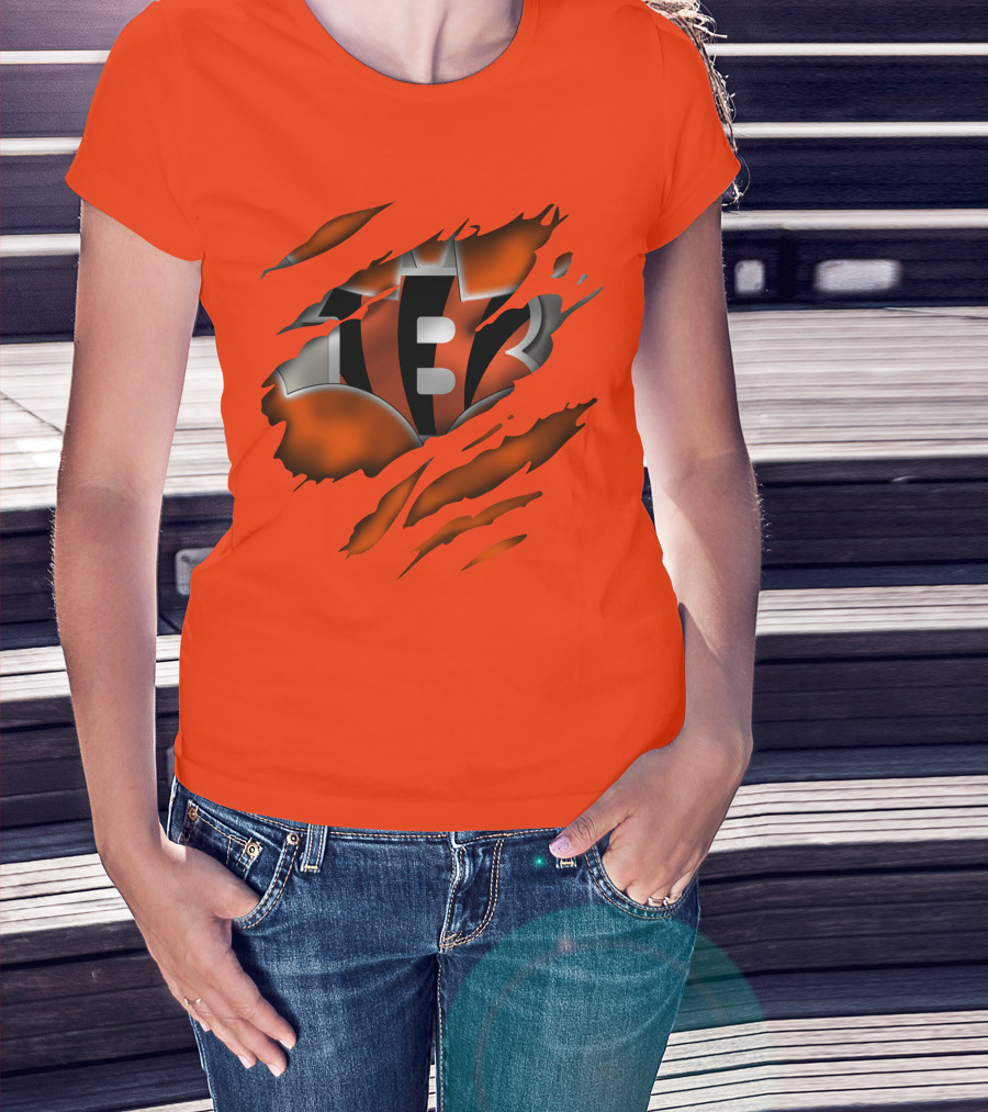 Cincinnati Bengals Tiger Stripes T-Shirt