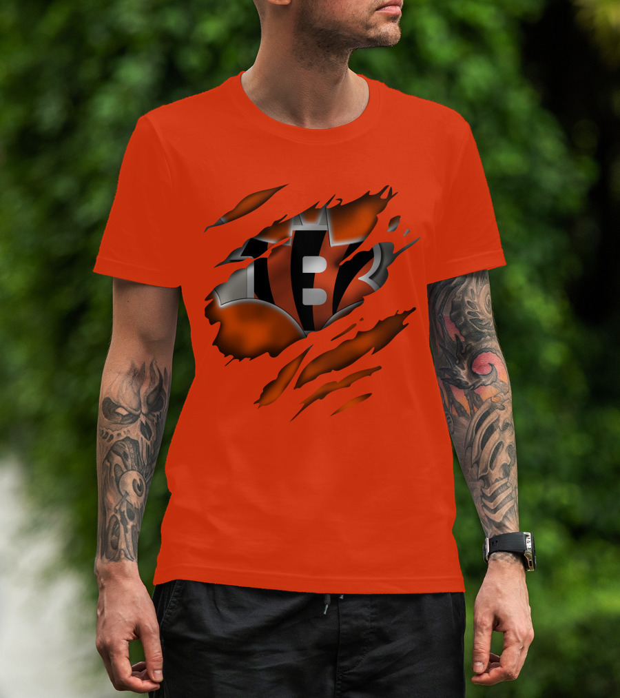 Cincinnati Bengals Tiger Stripes T-Shirt