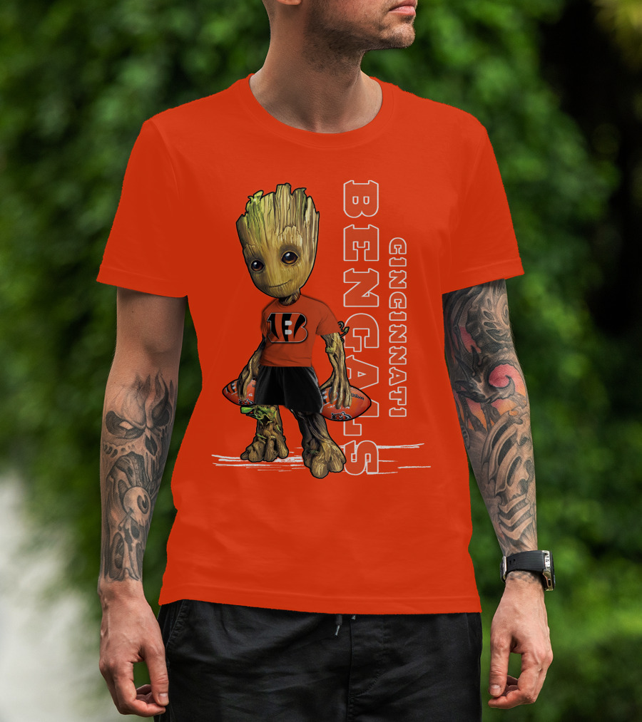 Groot V1 Cincinnati Bengals Football T-Shirt