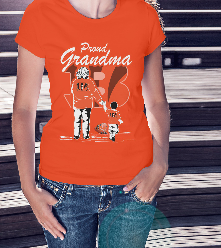 Proud Grandma Cincinnati Bengals Family Spirit Football Fan T-Shirt