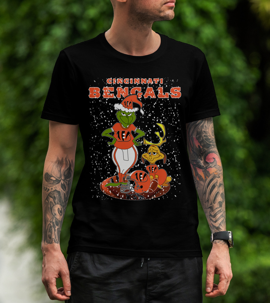 Cincinnati Bengals Grinch Max Christmas T-Shirt