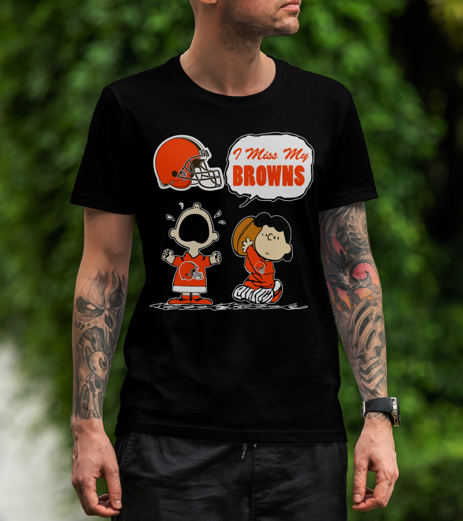 I Miss My Cleveland Browns 67 Football Fan Nostalgia T-Shirt