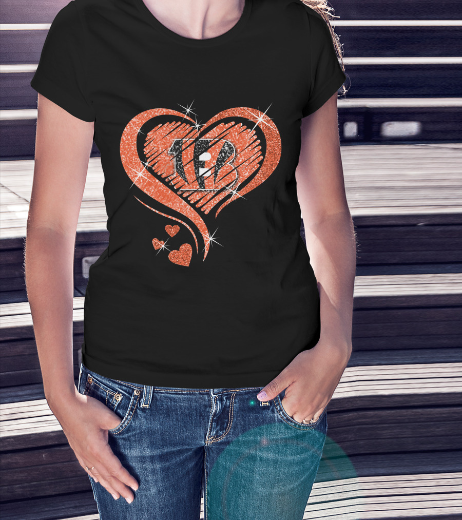 Heart 13 Cincinnati Bengals T-Shirt