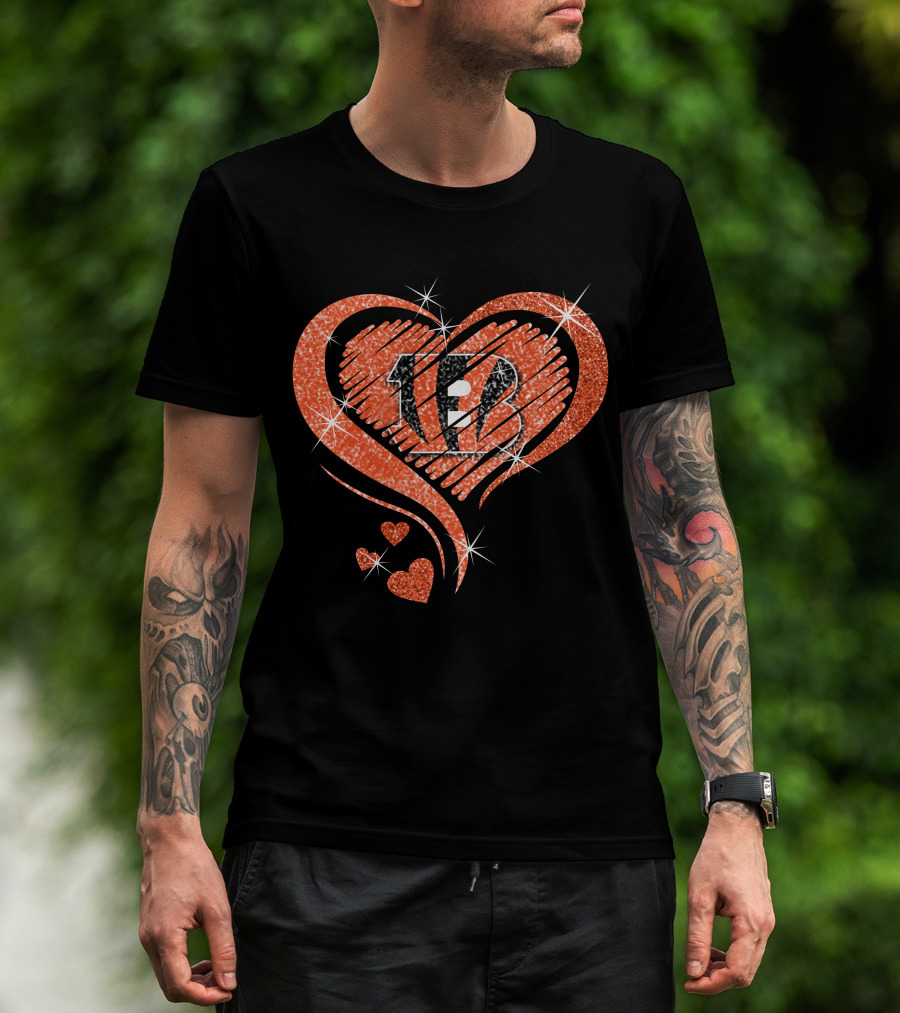 Heart 13 Cincinnati Bengals T-Shirt